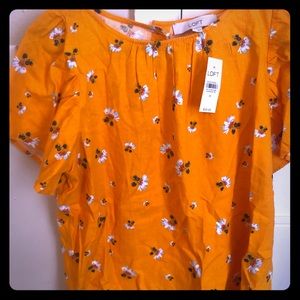 Ann Taylor Loft Cute Womens Buttoned Back Blouse M